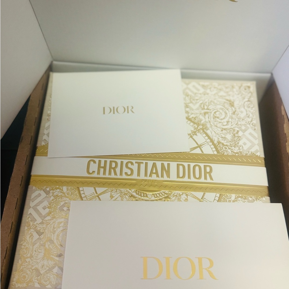 Christian Dior Luxury Gift Box limited holiday edition in Gold & gift message